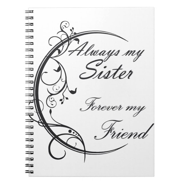 Carnet Always Sister/Soeurs et amis pour toujours (Devant)