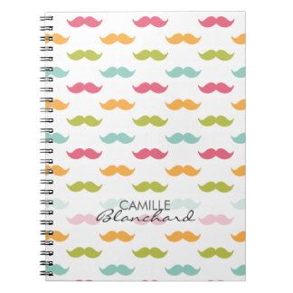 Carnet Amants colorés personnalisés de moustache