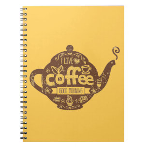 Carnet Amateurs de café vintage rétro café art J'aime caf