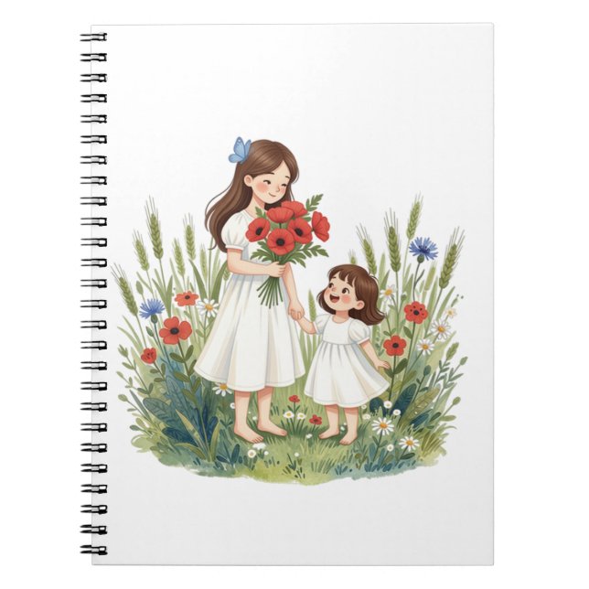 Carnet Âme de Fleur Sauvage – Filles et Fleurs Sauvages (Devant)