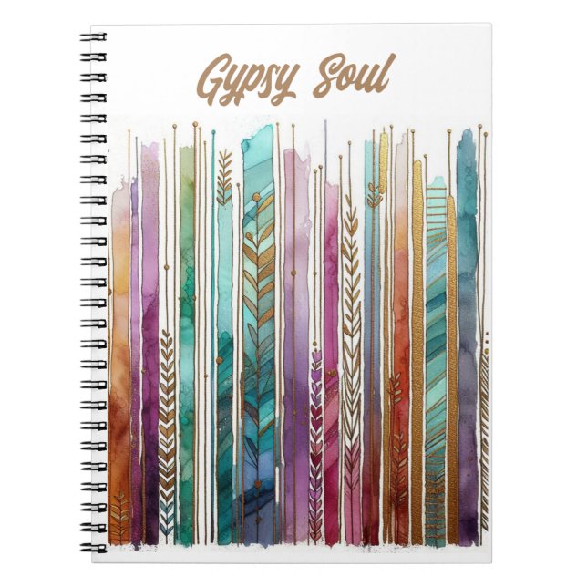 Carnet Âme de GYPSY, bouho d'art, abstrait d'encre (Devant)