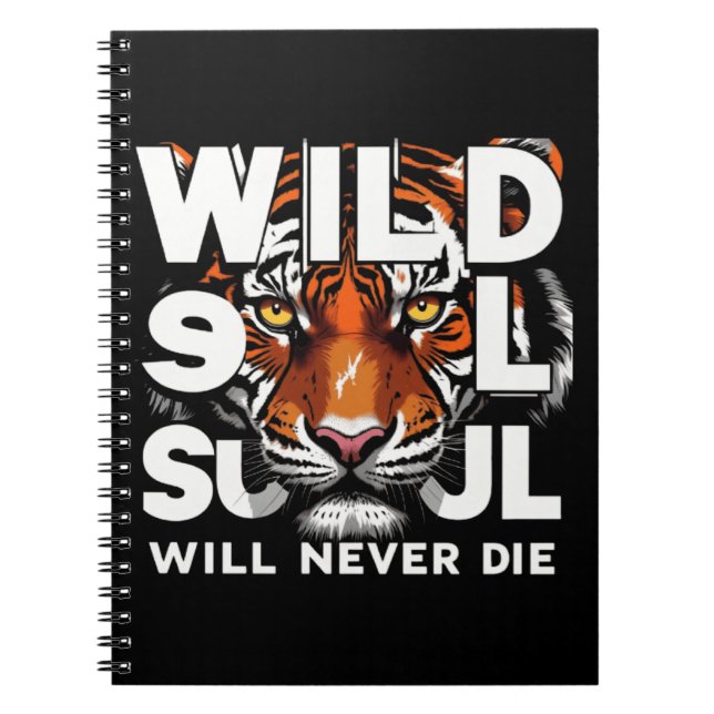 Carnet "Âme sauvage - Fierce Tiger Eyes Motivational Art" (Devant)