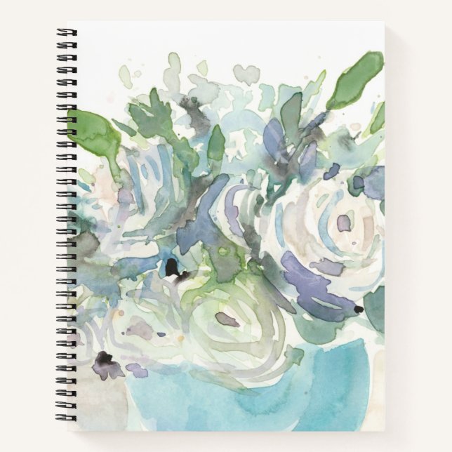 Carnet Aménagement de printemps - Bouquet d'aquarelle (Devant)