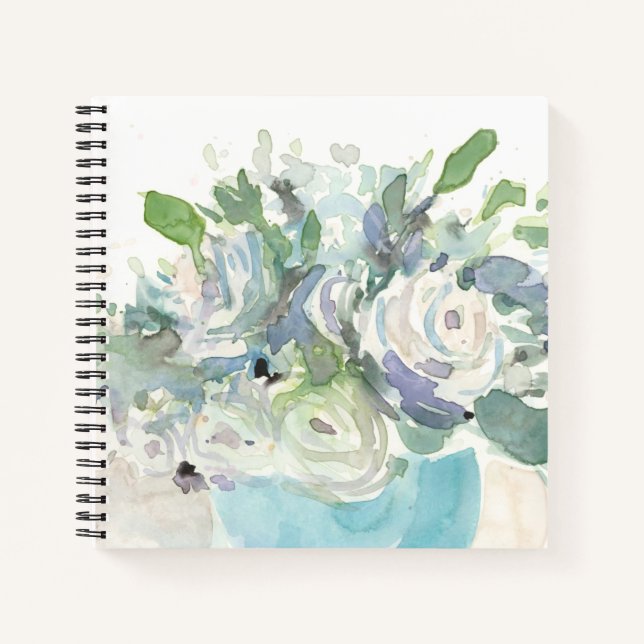 Carnet Aménagement de printemps - Bouquet d'aquarelle (Devant)