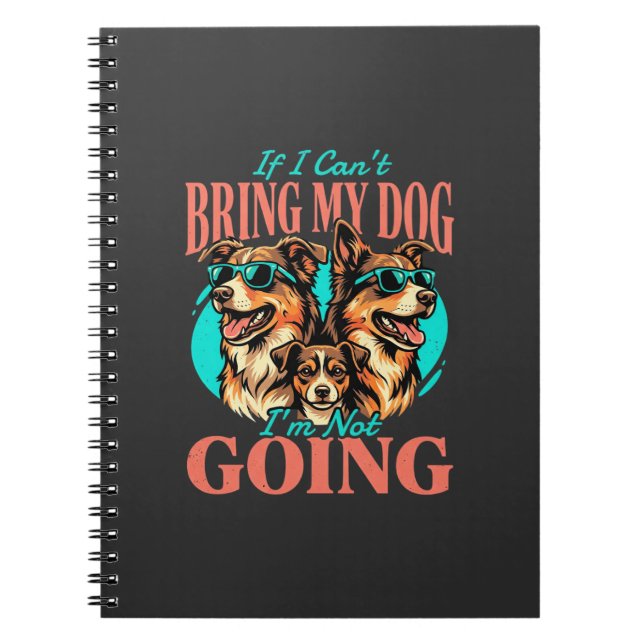 Carnet Amenez mon chien amateur de chien rétro (Devant)