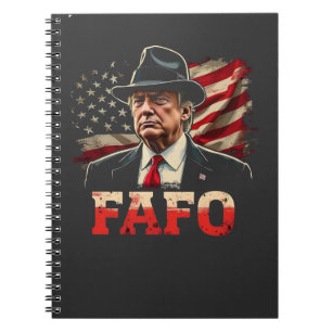 Carnet Américain Donald Trump FAFO USA Drapeau patriotiqu