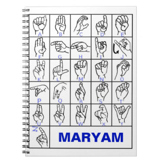 Carnet American Deaf Sign Language, ASL Alphabet