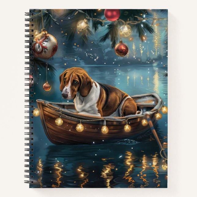 Carnet American English Foxhound Christmas Festive Voyage (Devant)
