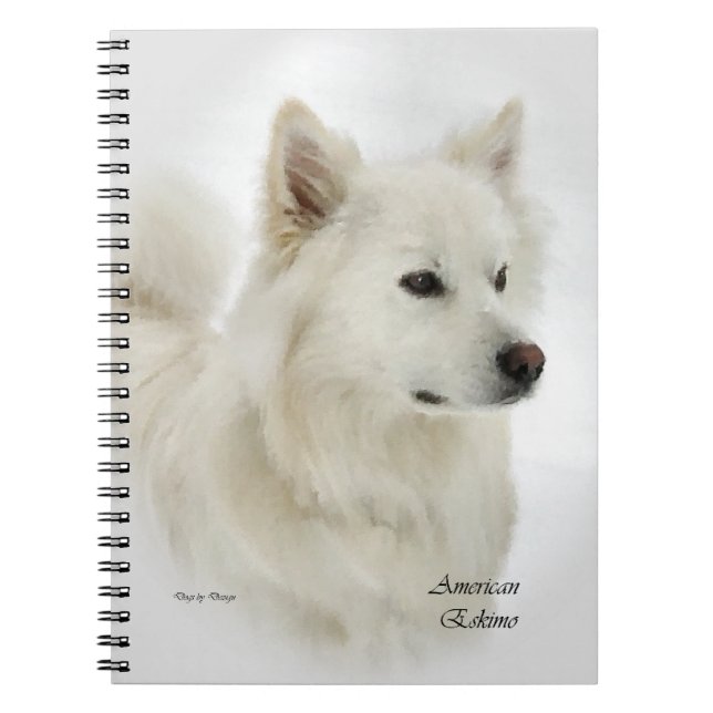 Carnet American Eskimo Dog Art (Devant)