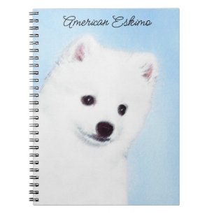 Carnet American Eskimo Dog Painting - Original Dog Art