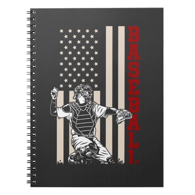 Carnet American Flag Baseball Capteur US Sportsman (Devant)