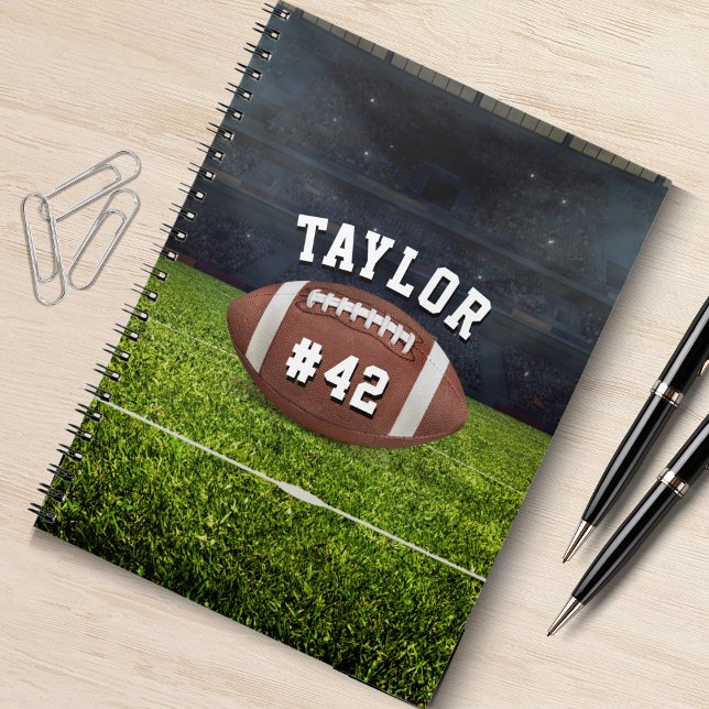 Carnet American Football Field Name Team Jersey Numéro (american football spiral notebook)