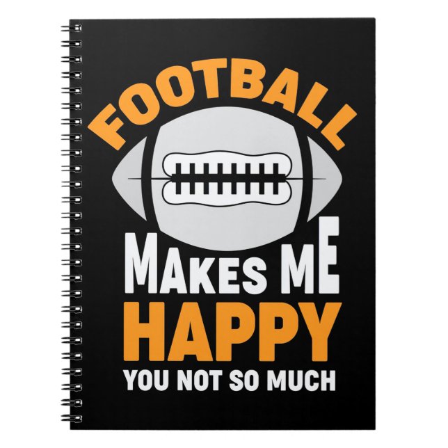 Carnet American Football Makes Me Happy (Devant)