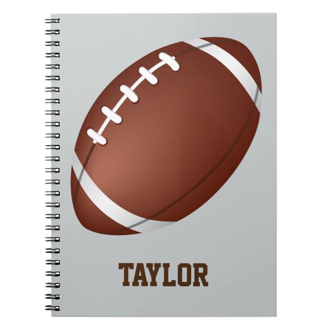 Carnet American football rugby name customize (Devant)