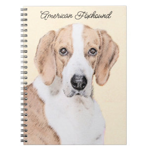 Carnet American Foxhound Painting - Joli art original chi