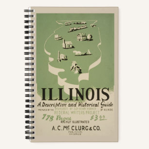 Carnet American Guide Series Volume On Illinois.