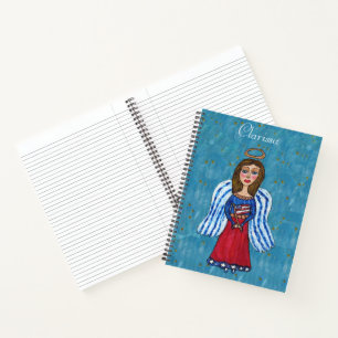 Carnet American Patriotic Angel Stars tenant le drapeau B