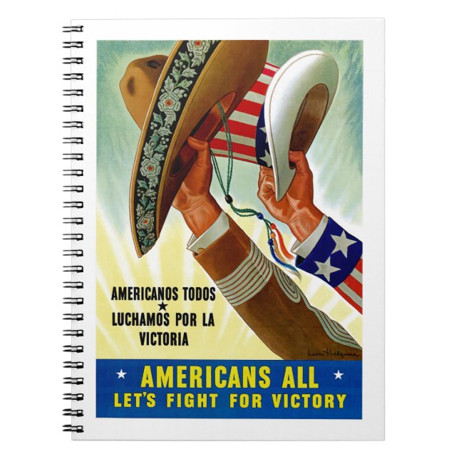 Carnet Americans All ~ Let's Fight for Victory (Devant)