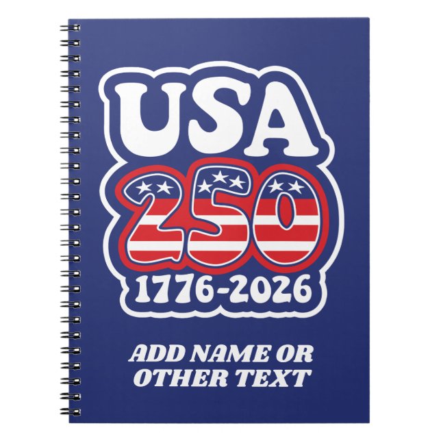 Carnet America's 250th Birthday - Groovy USA 250 (Devant)