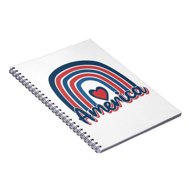 Carnet Amérique 4 juillet Fête Rainbow USA (Côté Droit)