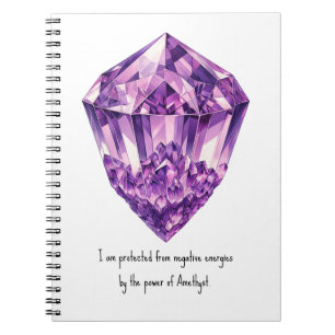 Carnet Améthyste Violette Affirmation Métaphysique du Cri