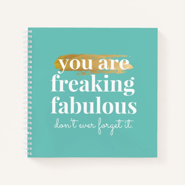 Carnet Ami Fabuleux Inspirational Fun Aqua Blue (Devant)