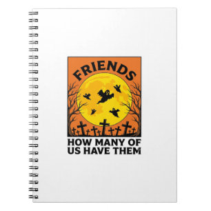 Carnet Amis fantômes d'Halloween drôle d'horreur vintage_