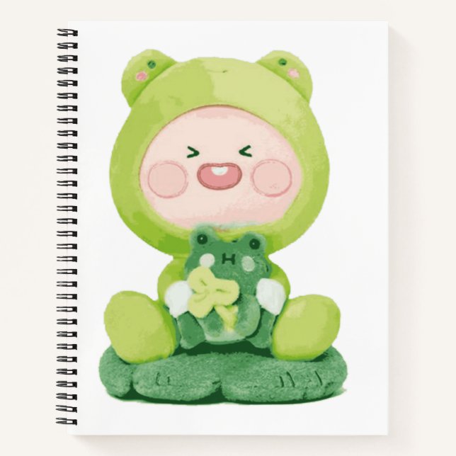 Carnet Amis KaKao - Apeach la grenouille verte en vacance (Devant)