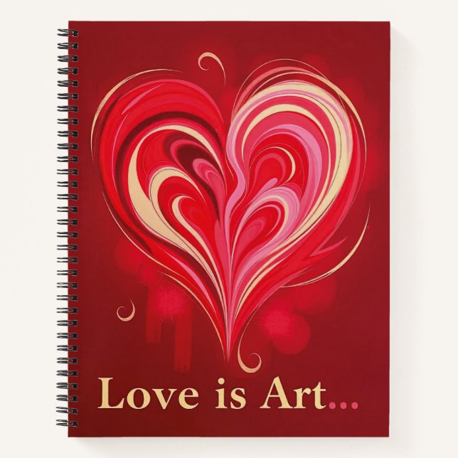 Carnet Amour Abstrait Coeur Art romantique (Devant)