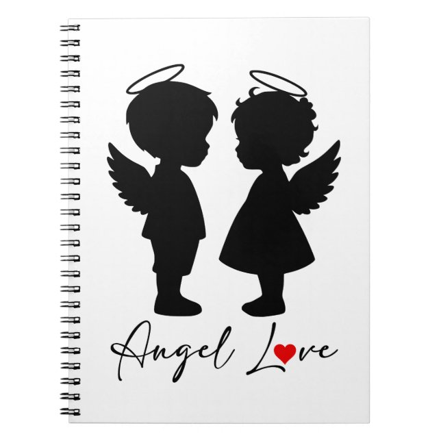 Carnet Amour Ange – Conception de Couple Ange Mignon (Devant)