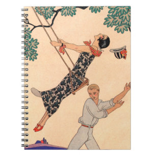Carnet Amour Art Déco Vintage, La Balançoire de George Ba
