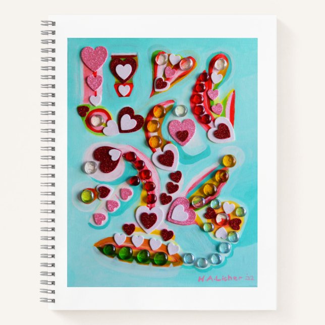 Carnet Amour coeur art (Devant)