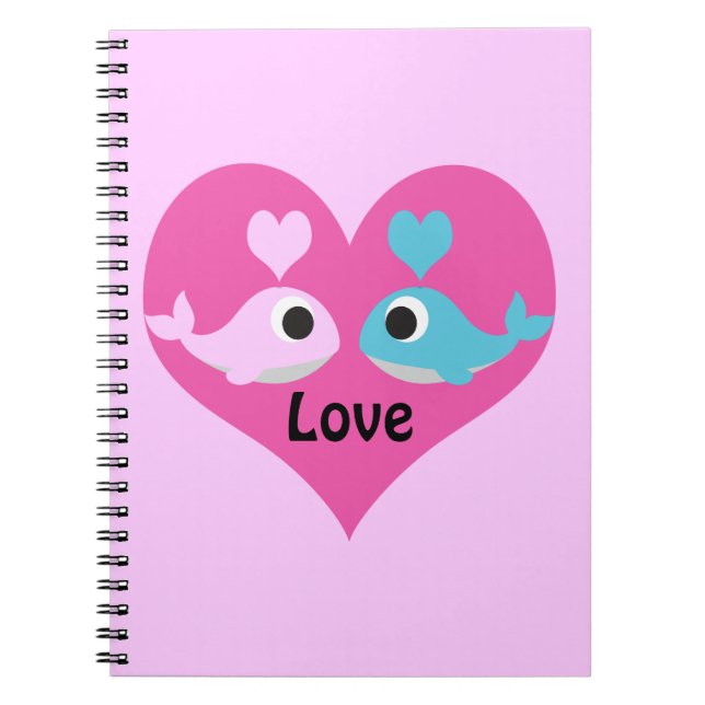 Carnet Amour de baleine mignonne (Devant)