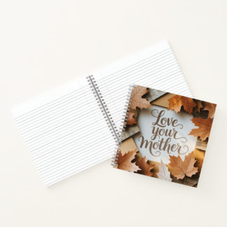 Carnet Amour de votre mère Luxe Feuilles d'automne Art de