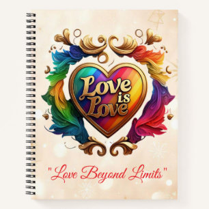 Carnet "Amour doré sans limites"