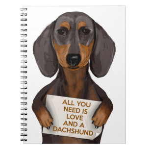 Carnet Amour et Dachshund