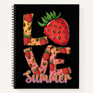Carnet Amour et été Rose et Brown Fraise fraîche