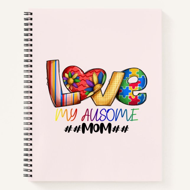 Carnet Amour Maman Sensibilisation sur l'autisme pour les (Devant)