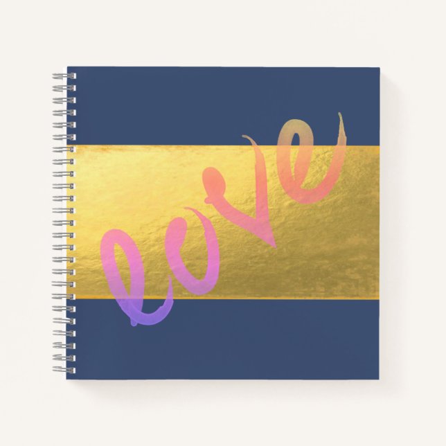 Carnet Amour Moderne Féminin Or (Devant)