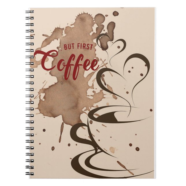 Carnet Amoureux de café mais d'abord café (Devant)