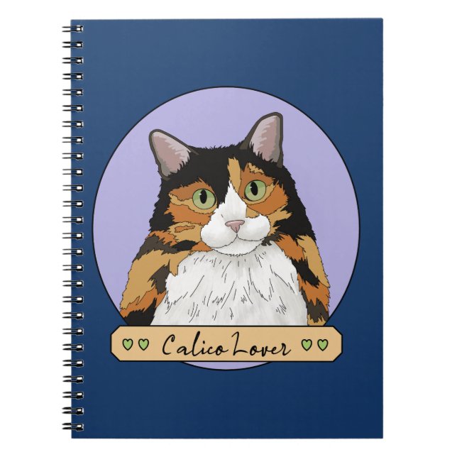 Carnet Amoureux de chat calico (Devant)