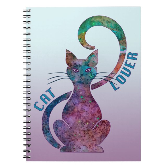Carnet Amoureux des chats coloré (Devant)