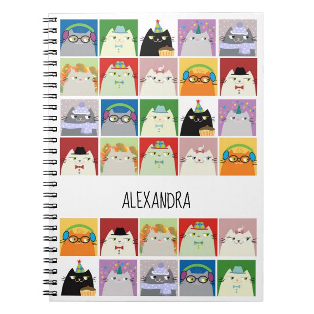 Carnet Amoureux des chats Mignon Kawaii  (Devant)