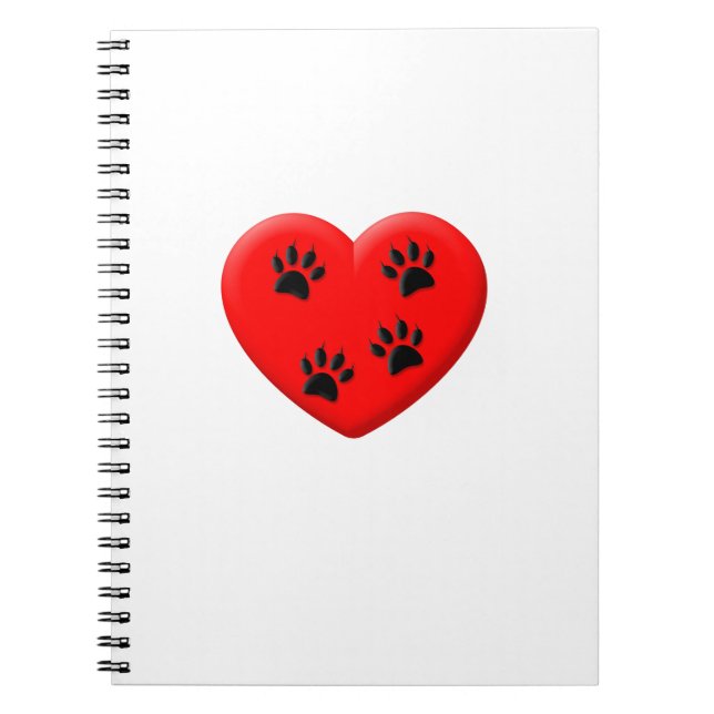 Carnet Amoureux des chats Red Heart Et Paws (Devant)