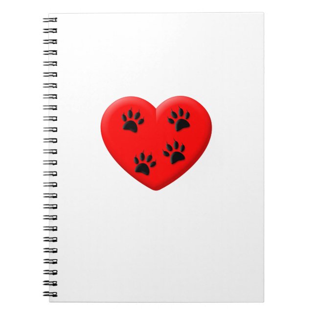 Carnet Amoureux des chats Red Heart Et Paws (Devant)