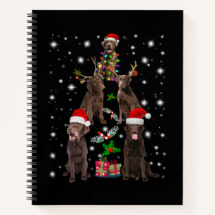 Carnet Amoureux des chiens Arbre de Noël du Labrador au