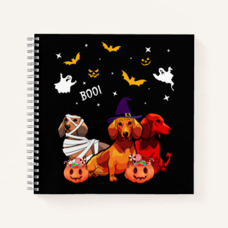Carnet Amoureux des chiens de Dachshund Halloween