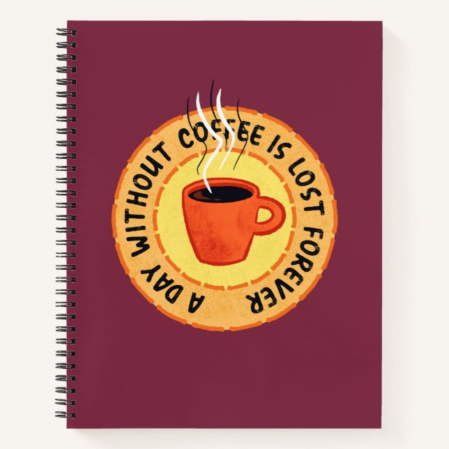 Carnet Amoureux Du Café Drôle - Jour Sans Café Perdu (Devant)