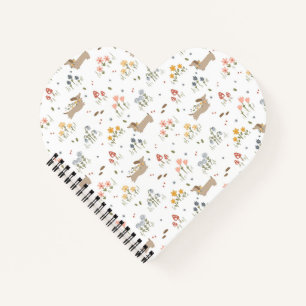 Carnet Amoureux du Teckel Chien Saucisse Fleur Sauvage