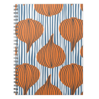 Carnet Ampoules d'oignon dessinées à la main, papier pein
